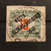 Známka ČSR PČ 1919 , 15f, Pof.137#, IV. typ přetisku 