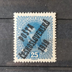Briefmarke Tschechoslowakie PČ 1919 , 25h, Mi.65** 