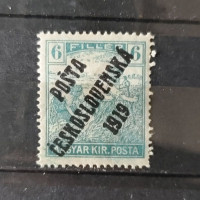 Známka ČSR PČ 1919 , 6f, Pof.104*, I. typ přetisku 