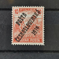 Známka ČSR, 10f, Pof.105a**, II. typ přetisku 