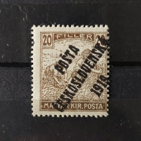 Známka ČSR PČ 1919 , 20f, Pof.107*, II. typ přetisku 