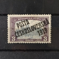 Známka ČSR PČ 1919 , 15f, Pof.106*, II. typ přetisku 