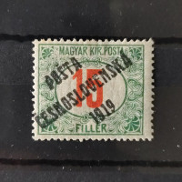 Známka ČSR PČ 1919 , 15f, Pof.137*, III. typ přetisku 