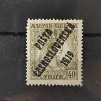 Známka ČSR PČ 1919 , 40f, Pof.122*, III. typ přetisku 