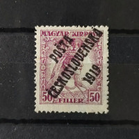 Známka ČSR PČ 1919 , 50f, Pof.123*, III. typ přetisku 