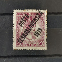 Známka ČSR PČ 1919 , 50f, Pof.123*, III. typ přetisku 