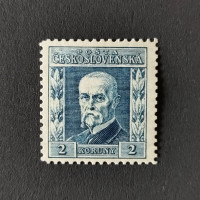Známka ČSR, 2 Kč, Pof.195*, II. typ 