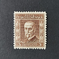 Známka ČSR, 3 Kč, Pof.198*, III. typ 