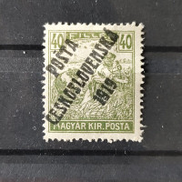 Známka ČSR PČ 1919 , 40f, Pof.110*, IV. typ přetisku 