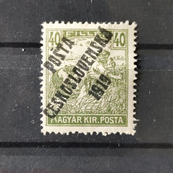 Stamp Czechoslovakia PČ 1919 , 40f, Mi.129, MH* 