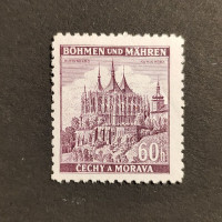 Stamp Bohemia and Moravia protectorate, 60H, Mi.27, (*)(*) 