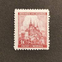 Stamp Bohemia and Moravia protectorate, 1K, Mi.28, (*)(*) 