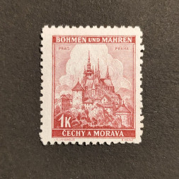 Briefmarke Böhmen und Mähren Protektorat, 1K, Mi.28(*) 