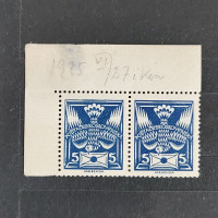 Block of 2 Czechoslovakia, Mi.162, MH, 5h