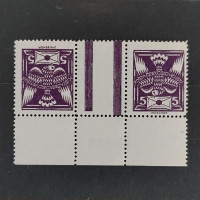 Tête-bêche pair Czechoslovakia, Mi.163, MNH, 5h