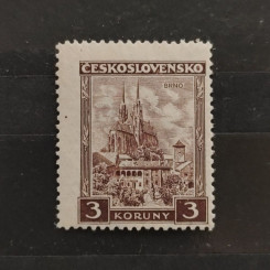 Známka ČSR, Pof.254*, hnědá, 3 Kč