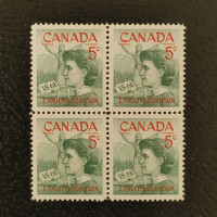 Čtyřblok Kanada, Mi.339 (SG 518)** Čtyřblok Kanada, Mi.339 (SG 518)**
