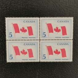 Čtyřblok Kanada, Mi.383 (SG 564)** Čtyřblok Kanada, Mi.383 (SG 564)**