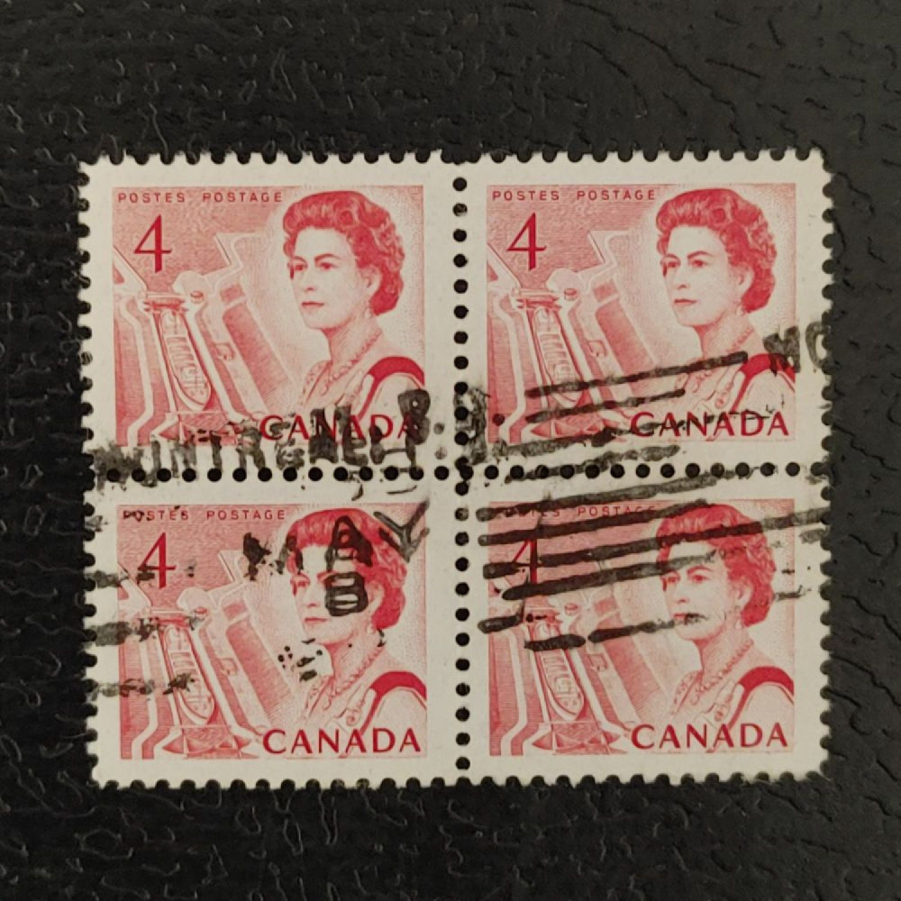 Block of four Canada, Mi.401Ax (SG 582), Used # Block of four Canada, Mi.401Ax (SG 582), Used #