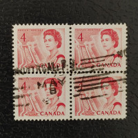 Block of four Canada, Mi.401Ax (SG 582), Used # Block of four Canada, Mi.401Ax (SG 582), Used #