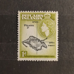 Známka Pitcairnovy ostrovy, Mi.21 (SG 19)*, 2P Známka Pitcairnovy ostrovy, Mi.21 (SG 19)*, 2P