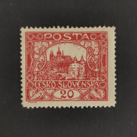 Stamp Czechoslovakia, Pof.9A (Pof. 9A), MNH, 20h Stamp Czechoslovakia, Pof.9A (Pof. 9A), MNH, 20h