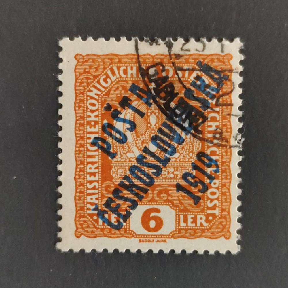 Známka ČSR, Pof.35#, II. typ, 6h Známka ČSR, Pof.35#, II. typ, 6h