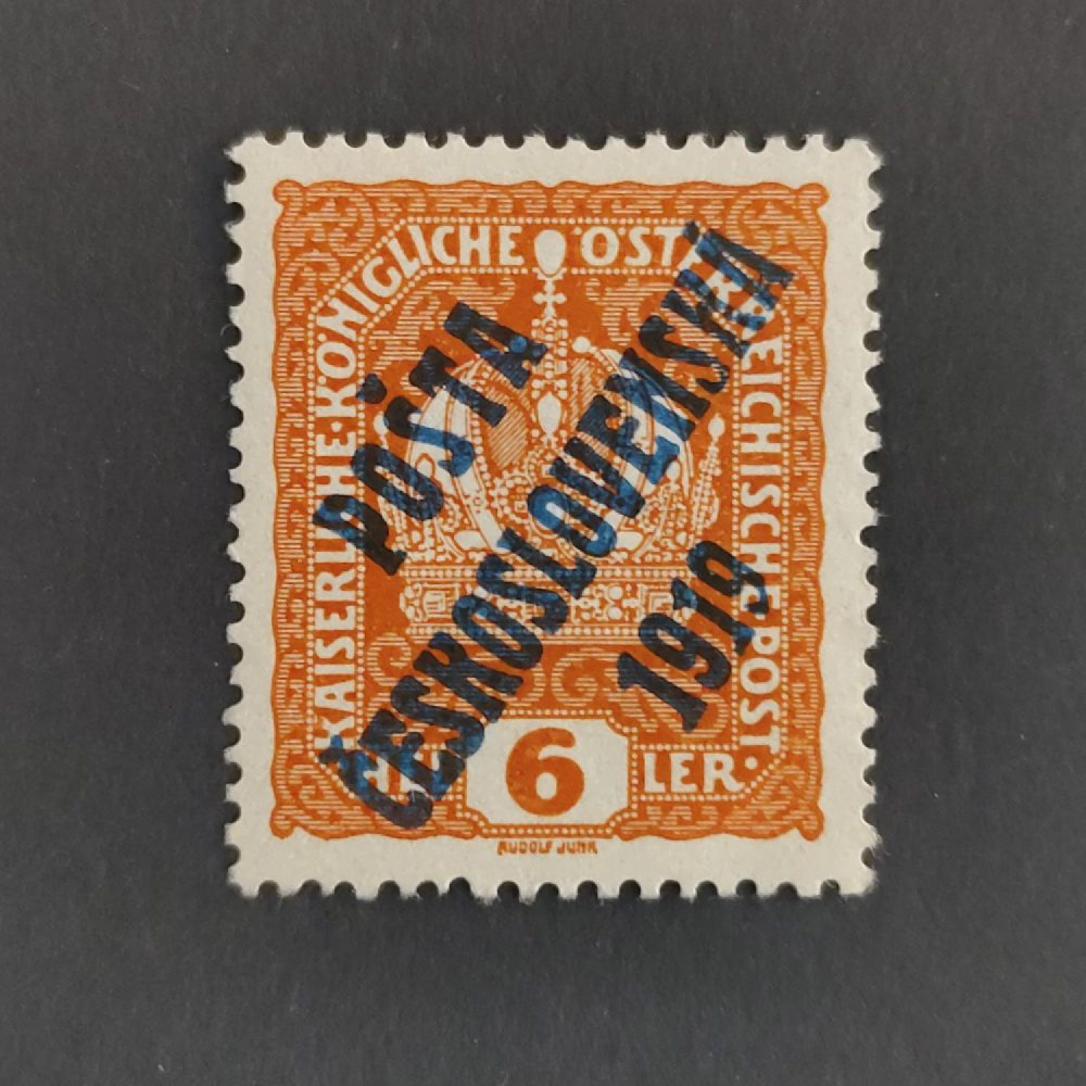 Známka ČSR, Pof.35(*), II. typ, 6h Známka ČSR, Pof.35(*), II. typ, 6h