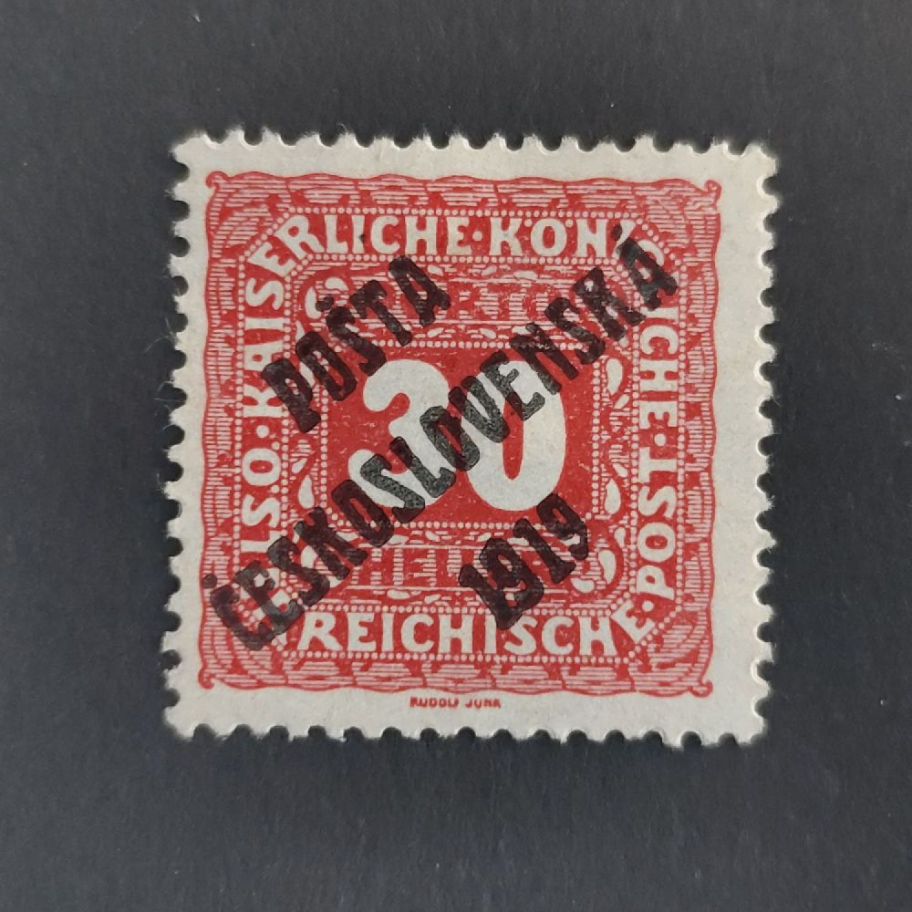 Známka ČSR, Pof.77*, II. typ, 30h Známka ČSR, Pof.77*, II. typ, 30h