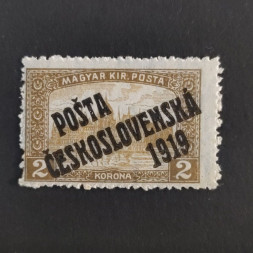 Známka ČSR, Pof.115*, I. typ přetisku, 2K