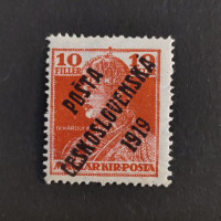 Známka ČSR, Pof.119**, II. typ přetisku, 10f