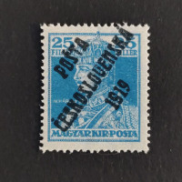 Známka ČSR, Pof.121**, I. typ přetisku, 25f