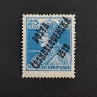 Známka ČSR, Pof.121*, I. typ přetisku, 25f