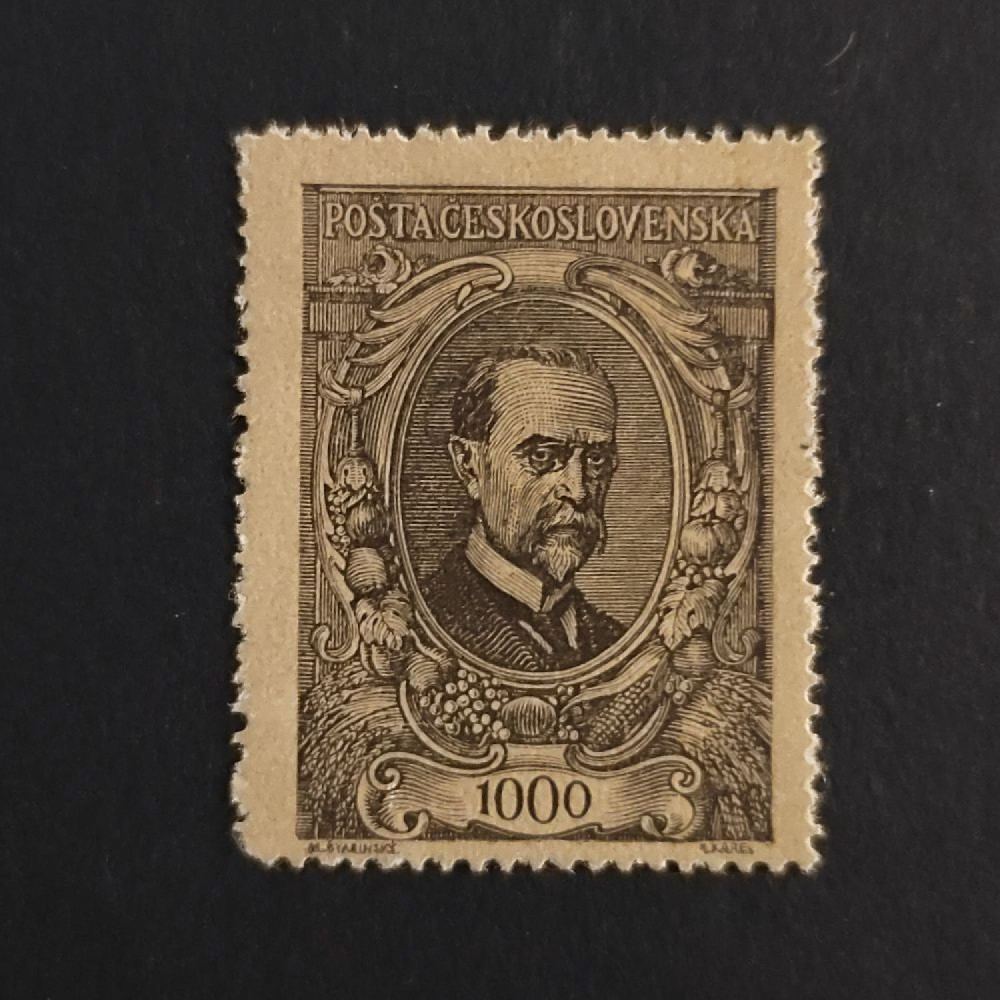 Stamp Czechoslovakia, Pof.142 (Mi. 160), MH, 1000h Stamp Czechoslovakia, Pof.142 (Mi. 160), MH, 1000h