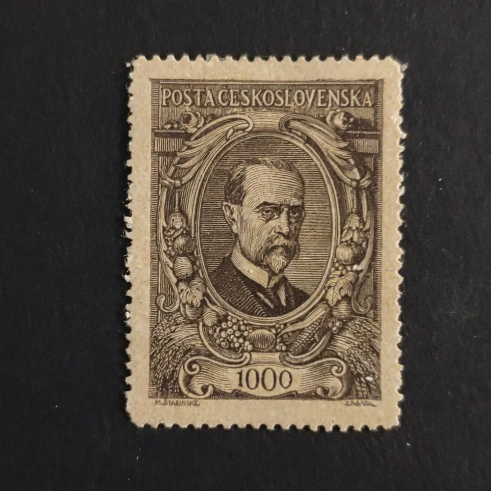 Stamp Czechoslovakia, Pof.142 (Mi. 160), MH, 1000h Stamp Czechoslovakia, Pof.142 (Mi. 160), MH, 1000h