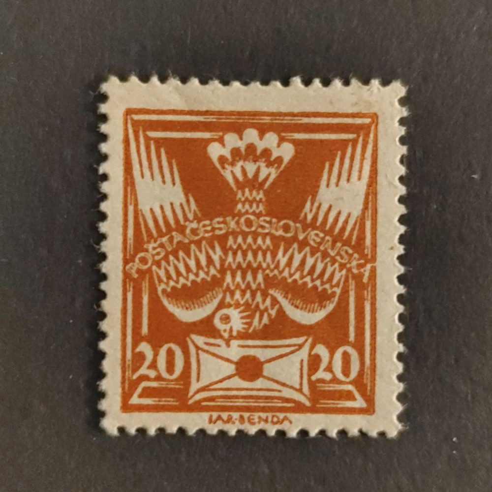 Stamp Czechoslovakia, Pof.148 (Mi. 167), MH, 20h Stamp Czechoslovakia, Pof.148 (Mi. 167), MH, 20h