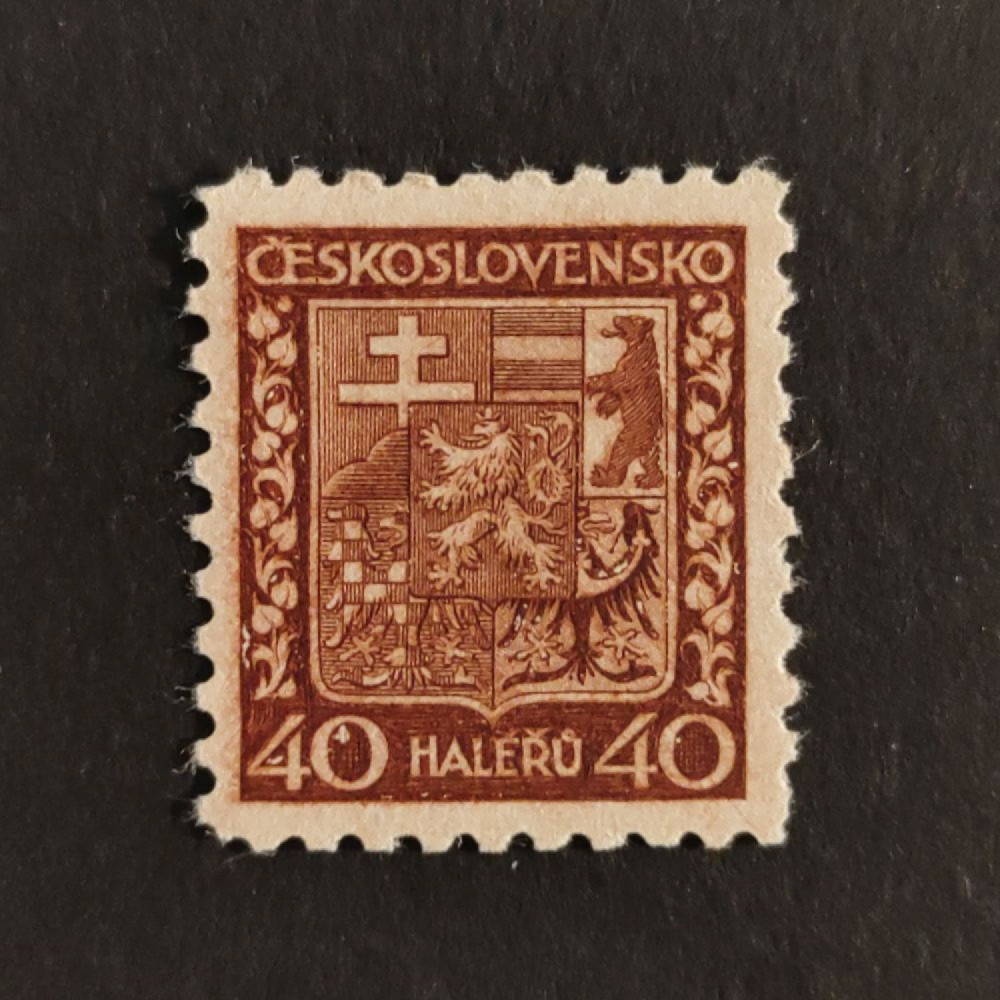 Známka ČSR, Pof.253*, I. typ, 40h Známka ČSR, Pof.253*, I. typ, 40h