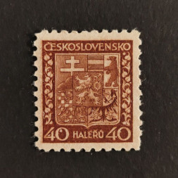 Známka ČSR, Pof.253*, I. typ, 40h Známka ČSR, Pof.253*, I. typ, 40h