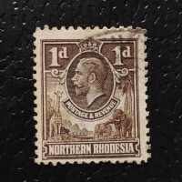 Stamp Northern Rhodesia, SG2 (Mi. 2), Used #, 1 d
