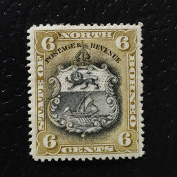 Sello Borneo del Norte, SG73 (Mi. 53), MH, 6 c