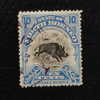 Sello Borneo del Norte, SG172, Usado #, 10 c