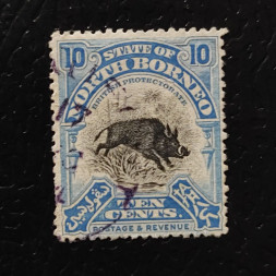 Sello Borneo del Norte, SG172, Usado #, 10 c
