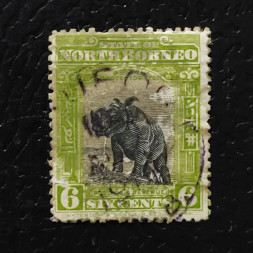 Sello Borneo del Norte, SG167 (Mi. 132), Usado #, 6 c