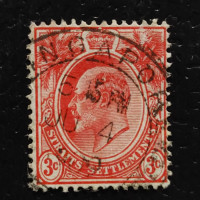Sello Establecimientos de los Estrechos, SG153 (Mi. 122), Usado #, 3 c