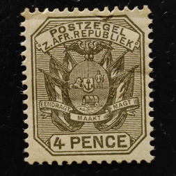 Briefmarke Transvaal, SG209 (Mi. 39II)*, 4 d