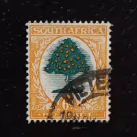 Selo África do Sul, SG32 (Mi. 27-28), Usado #, 6 d