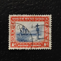 Sello África del Sudoeste, SG75 (Mi. 142-143), Usado #, 1 d