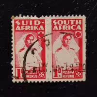 Par África do Sul, SG44 (Mi. 49-50), Usado #, 2 d