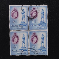 Čtyřblok Singapur, SG50 (Mi. 40)#, 1 $