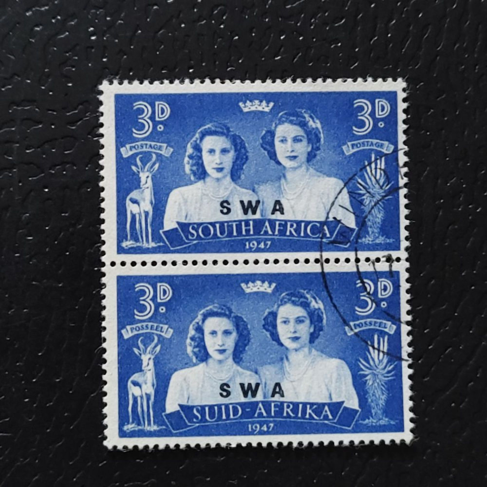 Pareja África del Sudoeste, SG136 (Mi. 256/257), Usado #, 3 d